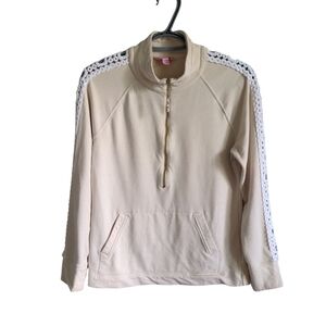Lilly Pulitzer Skipper Popover in Heathered Sand‎ Dune Size Small Lace Accents